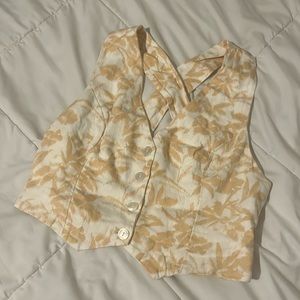 Abercrombie tropical pattern vest, size S